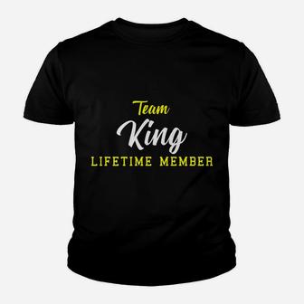Team King Lifetime Member Surname Birthday Wedding Name Day Youth T-shirt | Crazezy AU