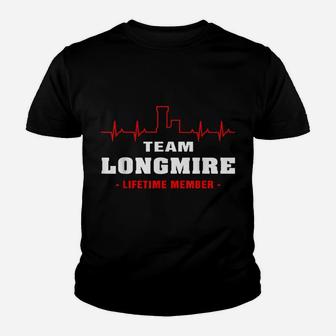 Team Longmire Lifetime Member Proud Family Surname Longmire Youth T-shirt | Crazezy