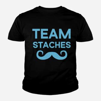 Team Staches Gender Reveal Youth T-shirt - Monsterry AU