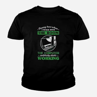 Tech Support Computer Starts Working Youth T-shirt | Crazezy