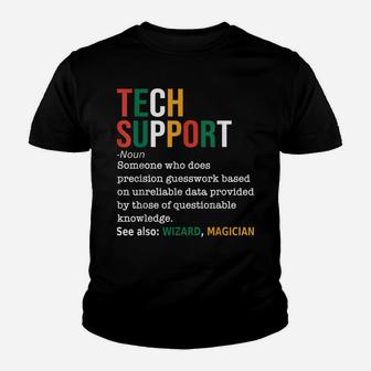 Tech Support Definition Noun Funny Tech Support It Youth T-shirt | Crazezy