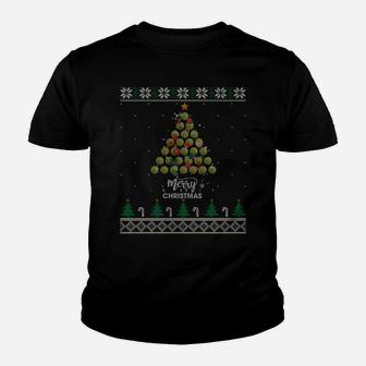Tennis Christmas Tree Xmas Gift For Tennis Lovers Sweatshirt Youth T-shirt | Crazezy