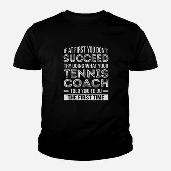 Tennis Coach Gift Funny Thank You Gift Youth T-shirt | Crazezy