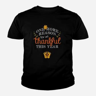 Thankful Announcement Thanksgiving Youth T-shirt | Crazezy