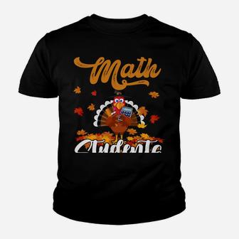 Thankful For My Math Students Thanksgiving Turkey Teacher Youth T-shirt | Crazezy CA