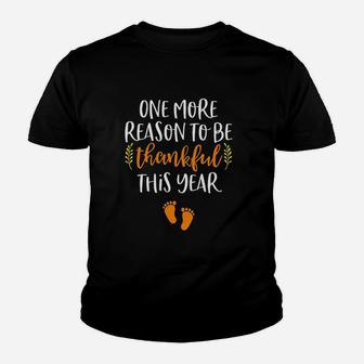 Thanksgiving Announcement Fall Baby Reveal Youth T-shirt | Crazezy