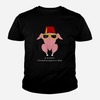 Thanksgiving For Friends Funny Turkey Head Youth T-shirt | Crazezy CA