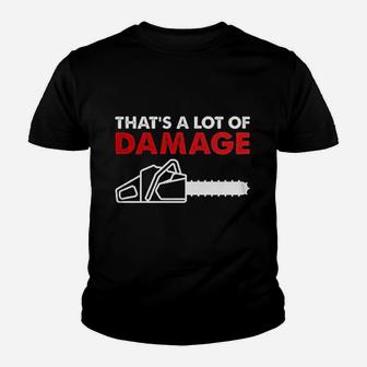 Thats A Lot Of Damage Funny Meme Memes Unisex Youth T-shirt | Crazezy UK