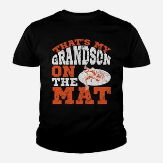 That's My Grandson Wrestler Wrestling Proud Grandparent Gift Youth T-shirt | Crazezy UK