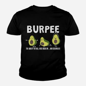 The Ability To Fall, Burpee Avocado Weightlifting Youth T-shirt | Crazezy UK