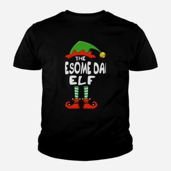 The Awesome Dad Elf Funny Matching Family Christmas Sweatshirt Youth T-shirt | Crazezy UK