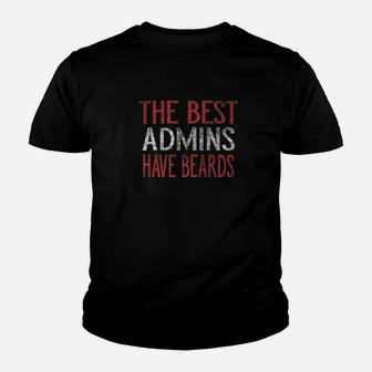 The Best Admins Have Beards Youth T-shirt - Thegiftio UK
