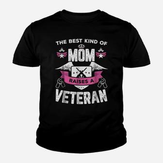 The Best Kind Of Mom Raises A Veteran Mother's Day Youth T-shirt | Crazezy CA