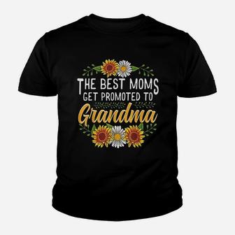 The Best Moms Get Promoted To Grandma Youth T-shirt | Crazezy