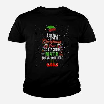 The Best Way To Spread Christmas Cheer Is Teaching Math Youth T-shirt | Crazezy CA