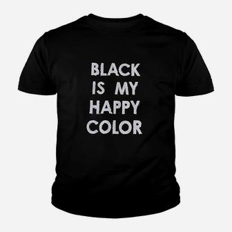 The Bold Banana Black Is My Happy Color Youth T-shirt | Crazezy