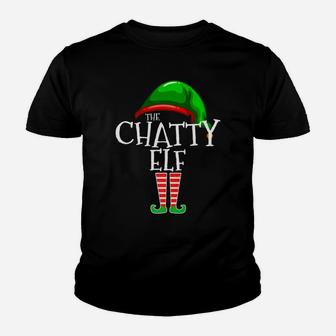 The Chatty Elf Family Matching Group Christmas Gift Holiday Youth T-shirt | Crazezy UK
