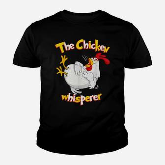 The Chicken Whisperer Distressed Chicken Farming Youth T-shirt - Monsterry UK
