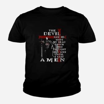 The Devil Saw Me With My Head Down And Thought Hed Won Youth T-shirt | Crazezy DE
