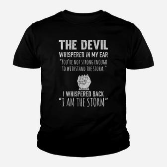 The Devil Whispered In My Ear I Whispered Back Youth T-shirt | Crazezy AU