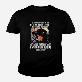 The Devil Whispered In My Ear Youth T-shirt | Crazezy AU