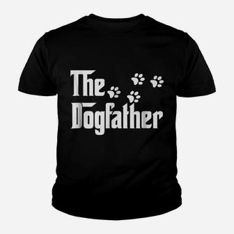 The Dogfather Dad Fathers Day Gift Dog Lover Youth T-shirt | Crazezy