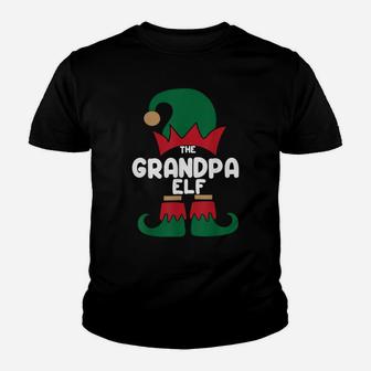 The Grandpa The Dog Dad Elf Christmas Shirts Matching Family Youth T-shirt | Crazezy DE