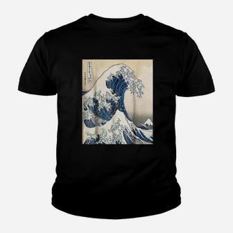 The Great Wave Off Big Cool Wave Surfer Youth T-shirt | Crazezy