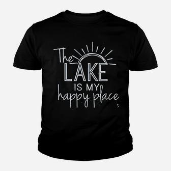 The Lake Is My Happy Place Youth T-shirt | Crazezy