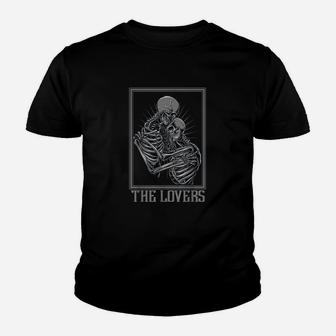 The Lovers Skeleton Tarot Card Gothic Youth T-shirt | Crazezy