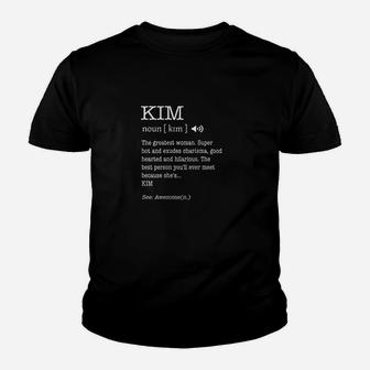 The Name Is Kim Definition Youth T-shirt | Crazezy UK