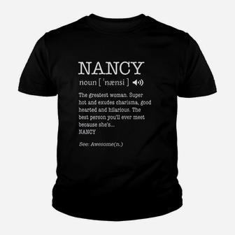 The Name Is Nancy Definition Youth T-shirt - Thegiftio UK