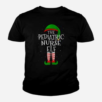 The Pediatric Nurse Elf Cool Matching Family Group Xmas Gift Youth T-shirt | Crazezy