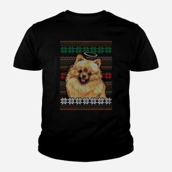 The Pomeranian Ugly Christmas Sweater Design Sweatshirt Youth T-shirt | Crazezy DE