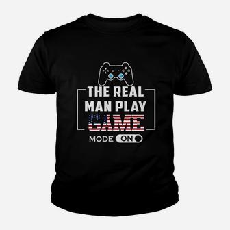 The Real Man Play Game Youth T-shirt | Crazezy DE