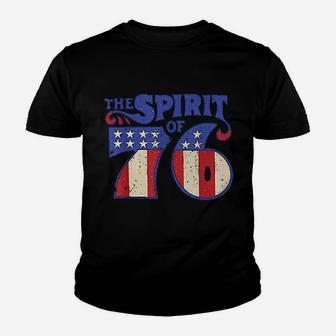 The Spirit 76 Vintage Retro 4Th Of July Independence Day Youth T-shirt | Crazezy UK