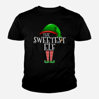 The Sweetest Elf Group Matching Family Christmas Gift Sweet Youth T-shirt | Crazezy