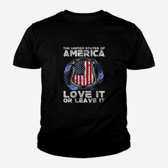 The United States Of America Love It Or Leave It Youth T-shirt | Crazezy