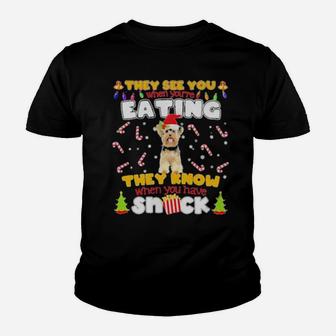 They See You When Youre Eating They Know When You Have Snack Youth T-shirt - Monsterry UK