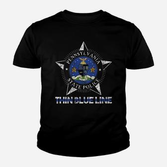 Thin Blue Line Youth T-shirt | Crazezy