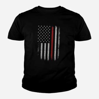Thin Red Line Flag Youth T-shirt | Crazezy UK