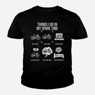 Things I Do In My Spare Time, Bicycle Cycling Lover Youth T-shirt | Crazezy