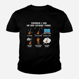 Things I Do In My Spare Time Guitar Youth T-shirt | Crazezy UK