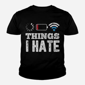 Things I Hate Funny Computer Programmer Programming Graphic Youth T-shirt | Crazezy AU