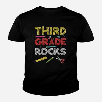 Third Grade Rocks Youth T-shirt | Crazezy DE