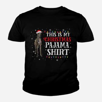 This Is My Christmas Pajama Shirt Greyhound Dog Lover Gift Youth T-shirt | Crazezy