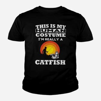 This Is My Human Costume I'm Really A Catfish Youth T-shirt - Monsterry CA