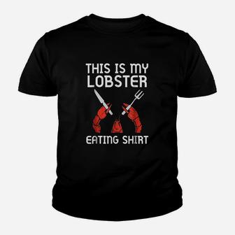 This Is My Lobster Eating Funny Seafood Boil Eat Retro Youth T-shirt | Crazezy