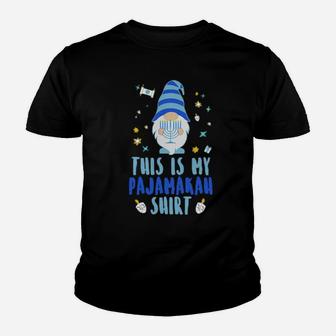 This Is My Pajamakah Xmas Gnome Dreidel Apparel Youth T-shirt - Monsterry AU