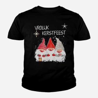 Three Cute Gnomes Merry Xmas Youth T-shirt - Monsterry AU